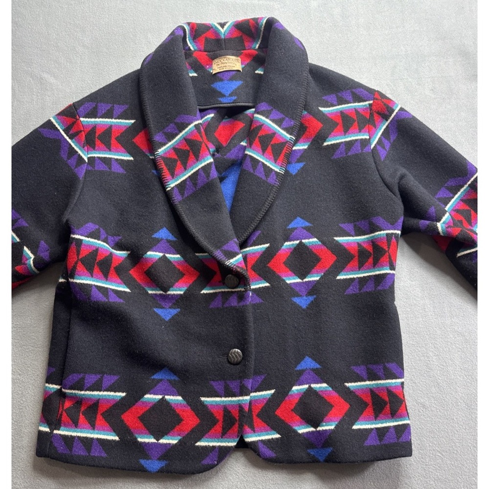 Pendleton Knockabouts Vintage Wool Aztec Southwestern Blanket Jacket